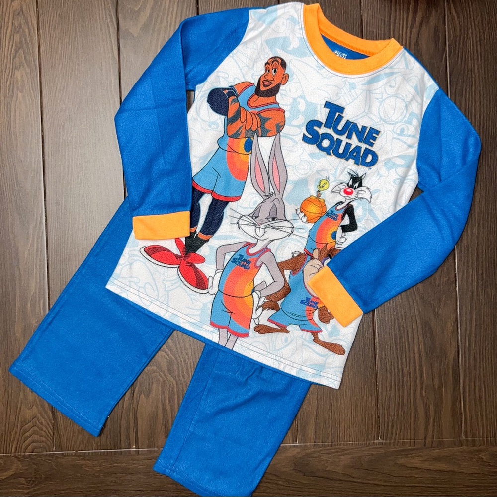 Boys Space Jam Tune Squad 2 Piece Pajama Set, Size 6/7